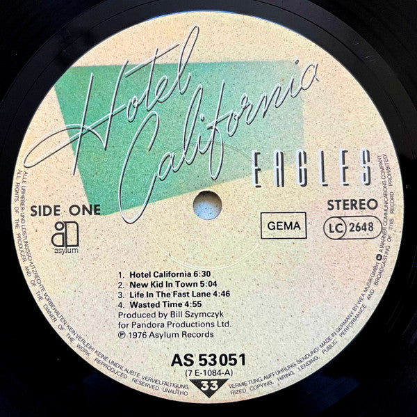 Eagles - Hotel California - Vinyl LP, Album, Reissue, Stereo, 1980 (USED VG+)