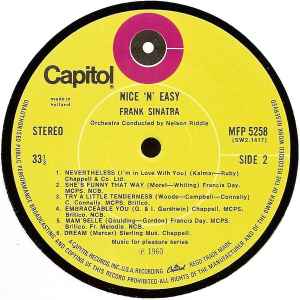 Frank Sinatra - Nice 'n' Easy - Vinyl LP, Album, Reissue, UK 1972 (USED VG+)