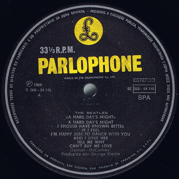 The Beatles – A Hard Day's Night - Vinyl LP, Album, Reissue, Stereo, Portugal 1978 (USED VG)