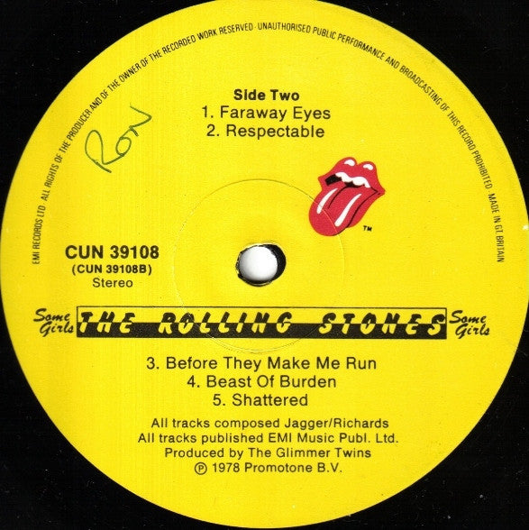 The Rolling Stones – Some Girls - Vinyl LP, Album, Stereo, UK 1978 (USED VG)