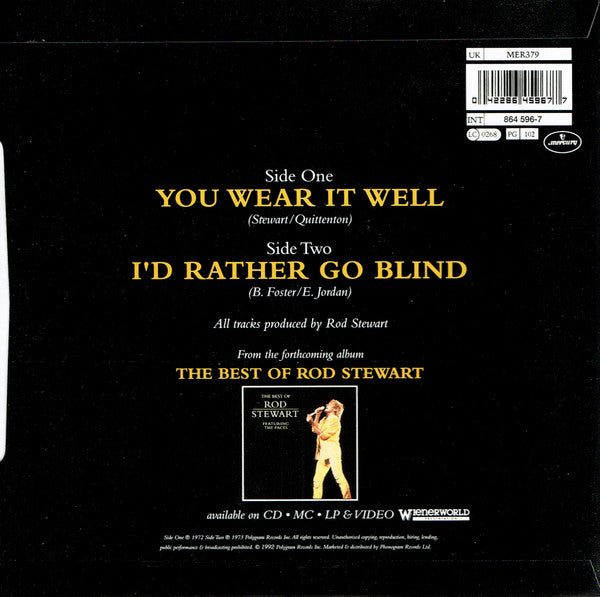 Rod Stewart - You Wear It Well - Vinyl 7", 45 RPM, Single, Reissue, UK 1992 (USED VG+)