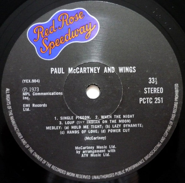 Wings - Red Rose Speedway - Vinyl LP, Album, Reissue, UK (USED VG)