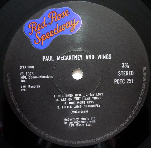 Wings - Red Rose Speedway - Vinyl LP, Album, Reissue, UK (USED VG)