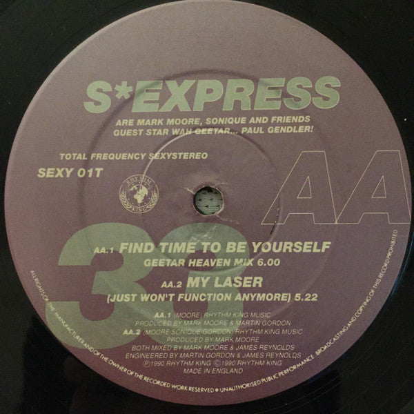 S*Express – Nothing To Lose - Vinyl 12", 33 ⅓ RPM, Single, UK 1990 (USED VG+)