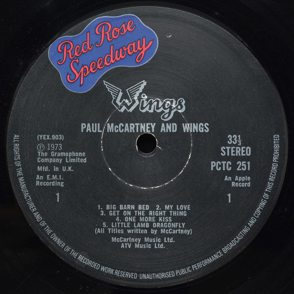 Paul McCartney And Wings - Red Rose Speedway - Vinyl LP, Album, Stereo, Gatefold, UK 1973 (USED VG+)