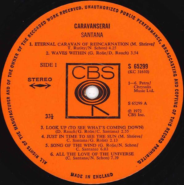 Santana - Caravanserai - Vinyl LP, Album, Gatefold, UK 1972 (USED VG+)