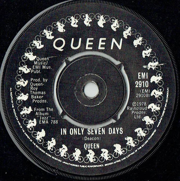 Queen – Don't Stop Me Now - Vinyl 7", 45 RPM, Single, Company Sleeve, UK 1979 (USED VG)