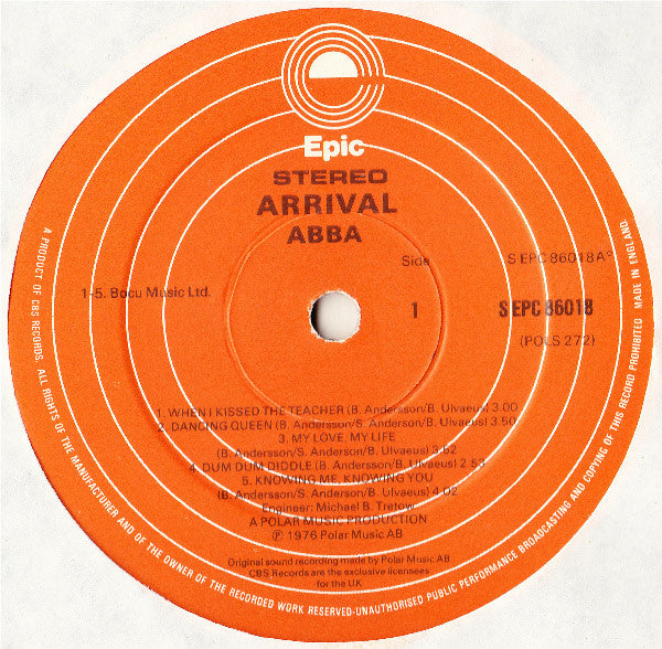 ABBA - Arrival - Vinyl LP, Album, Stereo, UK 1976 (USED VG+)