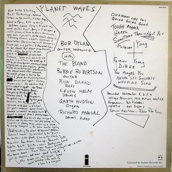 Bob Dylan - Planet Waves - Vinyl LP, Album, UK 1974 (USED VG+)