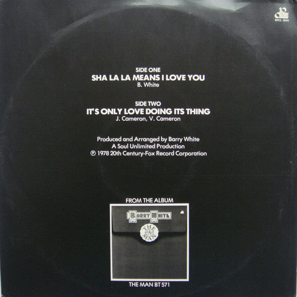 Barry White - Sha La La Means I Love You / It's Only Love Doing Its Thing - Vinyl 12", 45 RPM, Limited Edition, White, UK 1978 (USED VG+)