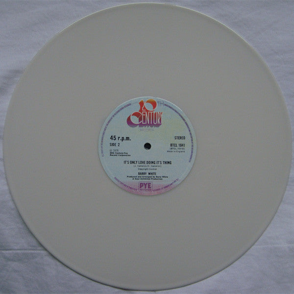 Barry White - Sha La La Means I Love You / It's Only Love Doing Its Thing - Vinyl 12", 45 RPM, Limited Edition, White, UK 1978 (USED VG+)