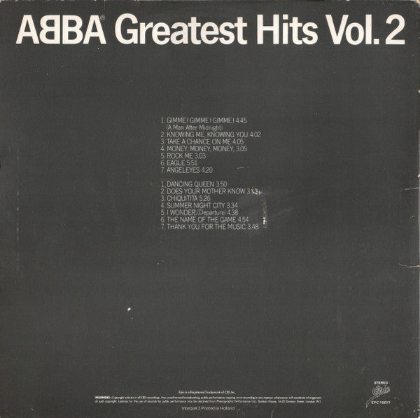 ABBA - Greatest Hits Vol. 2 - Vinyl LP, Compilation, Gatefold, UK (USED VG+)