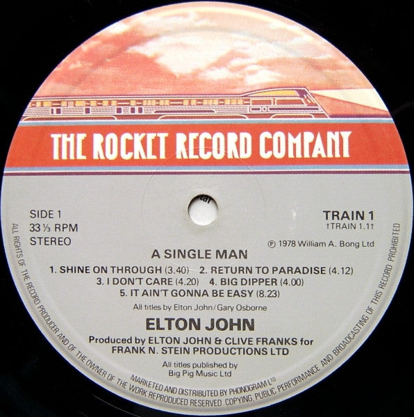 Elton John – A Single Man - Vinyl LP, Album, Stereo, Gatefold, UK 1978 (USED NM)