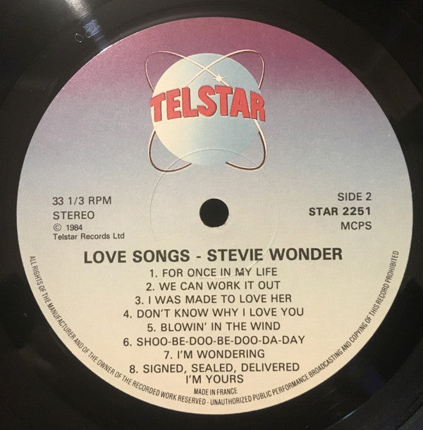 Stevie Wonder - Love Songs - Vinyl LP, Compilation, UK 1984 (USED NM)