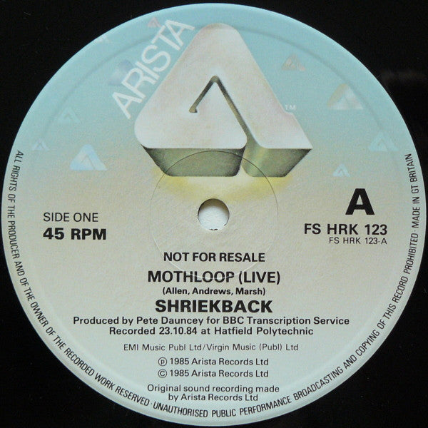 Shriekback – Nemesis (Extended) - 2 × Vinyl 12", 45 RPM, Single, Limited Edition, UK 1985 (USED VG+)