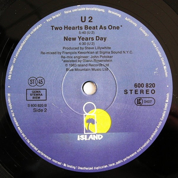 U2 – Sunday Bloody Sunday - Vinyl 12", Maxi-Single, 45 RPM, Reissue, 1985 (USED VG)