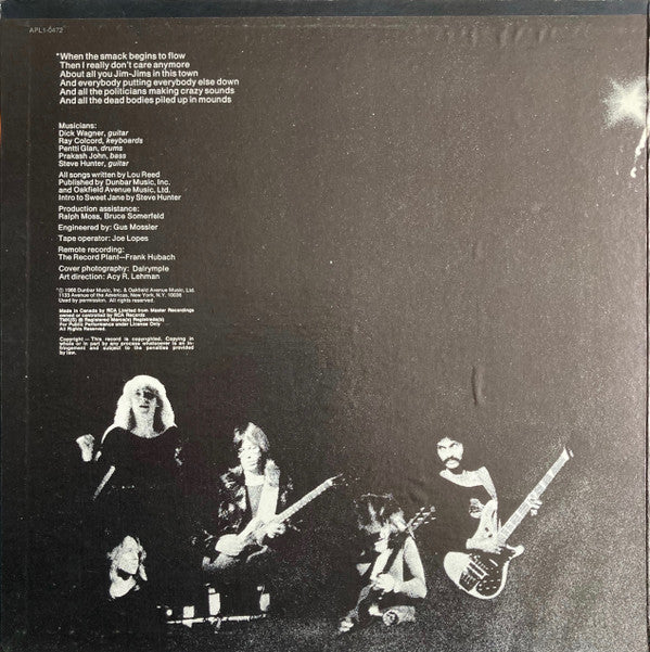 Lou Reed - Rock N Roll Animal - Vinyl LP, Album, Gatefold (USED VG+)