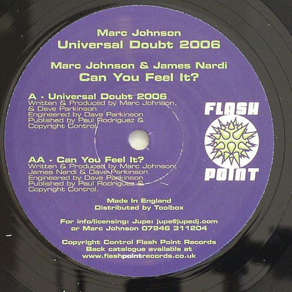 Marc Johnson / Marc Johnson & James Nardi – Universal Doubt 2006 / Can You Feel It? - Vinyl 12", UK 2007 (USED NM)