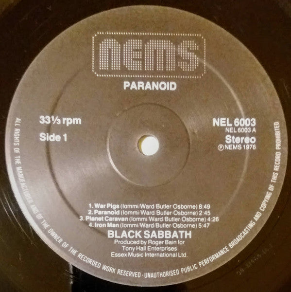 Black Sabbath – Paranoid - Vinyl LP, Album, Reissue, Gatefold, UK 1976 (USED VG)