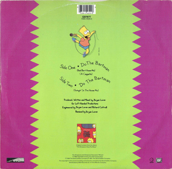 The Simpsons – Do The Bartman - Vinyl 12", 45 RPM, Stereo, UK 1990 (USED VG+)