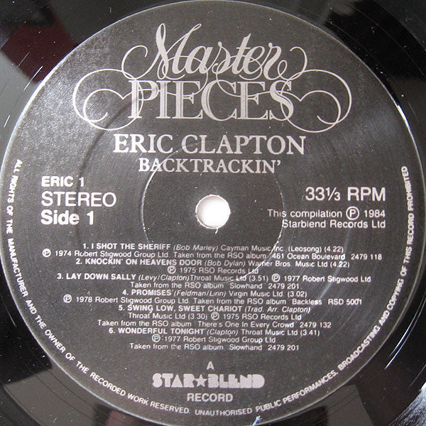 Eric Clapton - Backtrackin' - 2 x Vinyl LP, Album, Compilation, Stereo, UK 1984 (USED VG+)