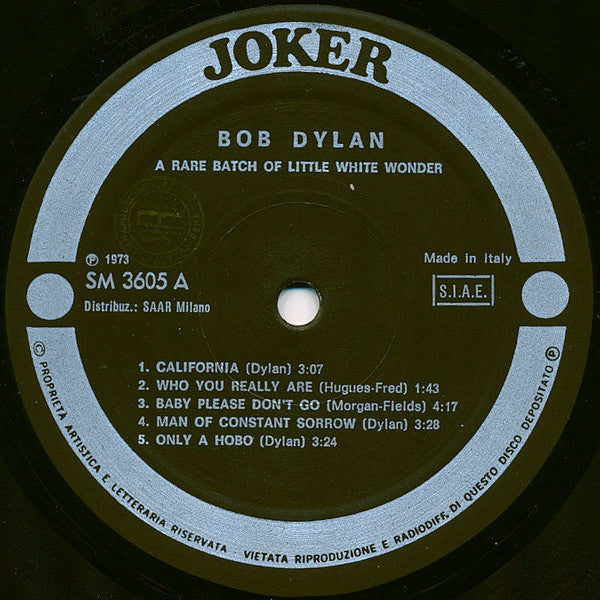 Bob Dylan - A Rare Batch Of Little White Wonder - Vinyl LP, Compilation, Unofficial Release (USED VG)