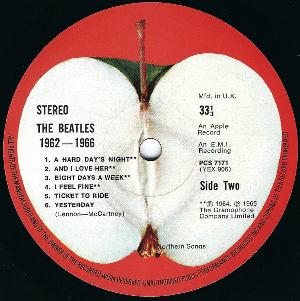 The Beatles – 1962-1966 - 2 × Vinyl LP, Album, Compilation, Stereo, UK 1973 (USED VG)