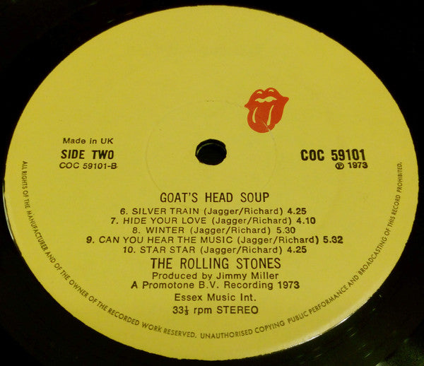 The Rolling Stones – Goats Head Soup - Vinyl LP, Album, Repress, Gatefold, UK 1973 (USED NM)