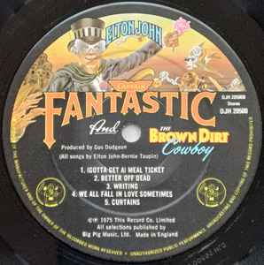 Elton John – Captain Fantastic And The Brown Dirt Cowboy - Vinyl LP, Album, Reissue, Gatefold, UK (USED VG+)
