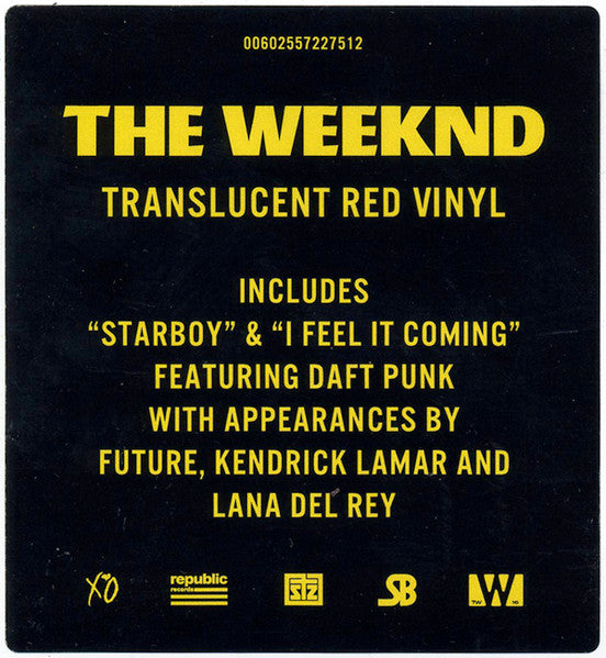 The Weeknd – Starboy - 2 x Vinyl LP, Album, Red Translucent, Europe 2017 (NEW SEALED)