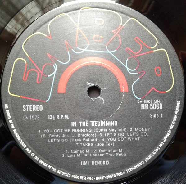 Jimi Hendrix - In The Beginning - Vinyl LP, Stereo, Gatefold, UK 1973 (USED VG+)