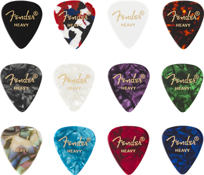 Fender 351 Heavy Colour Picks Medley x12
