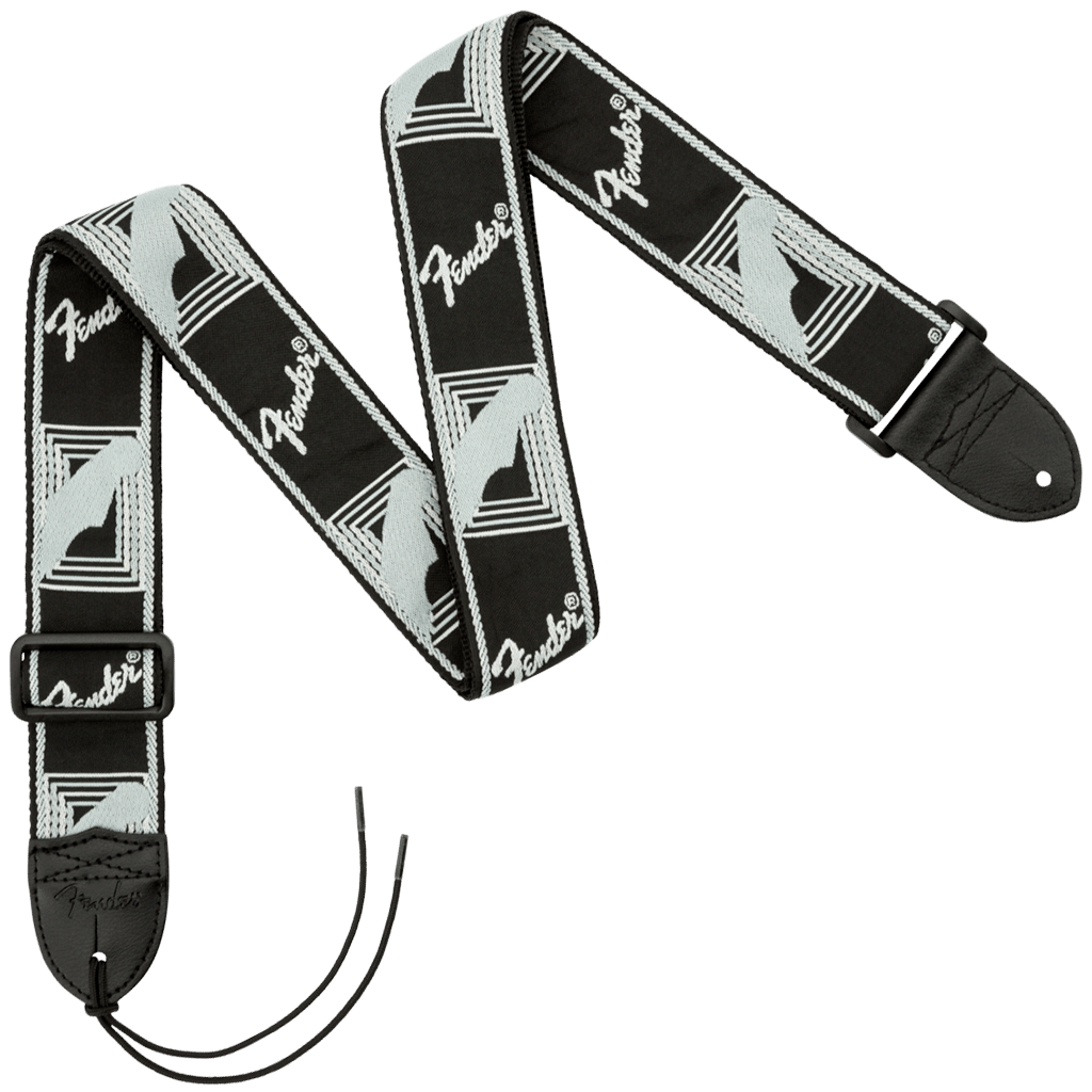 Fender Monogrammed Guitar Strap 2", Black/Light Grey/Dark Grey