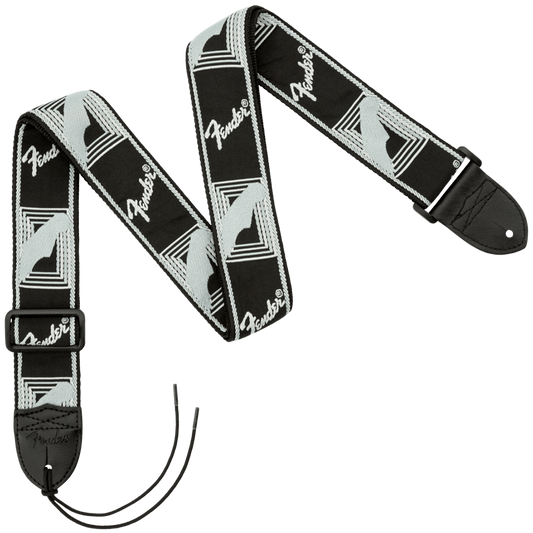 Fender Monogrammed Guitar Strap 2", Black/Light Grey/Dark Grey
