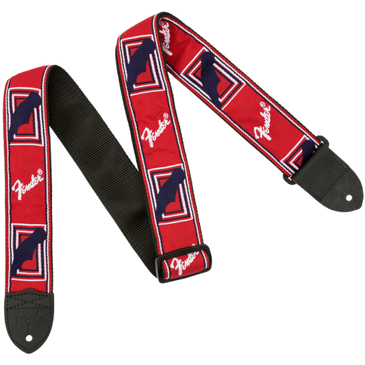 Fender Monogrammed Guitar Strap 2", Red/White/Blue