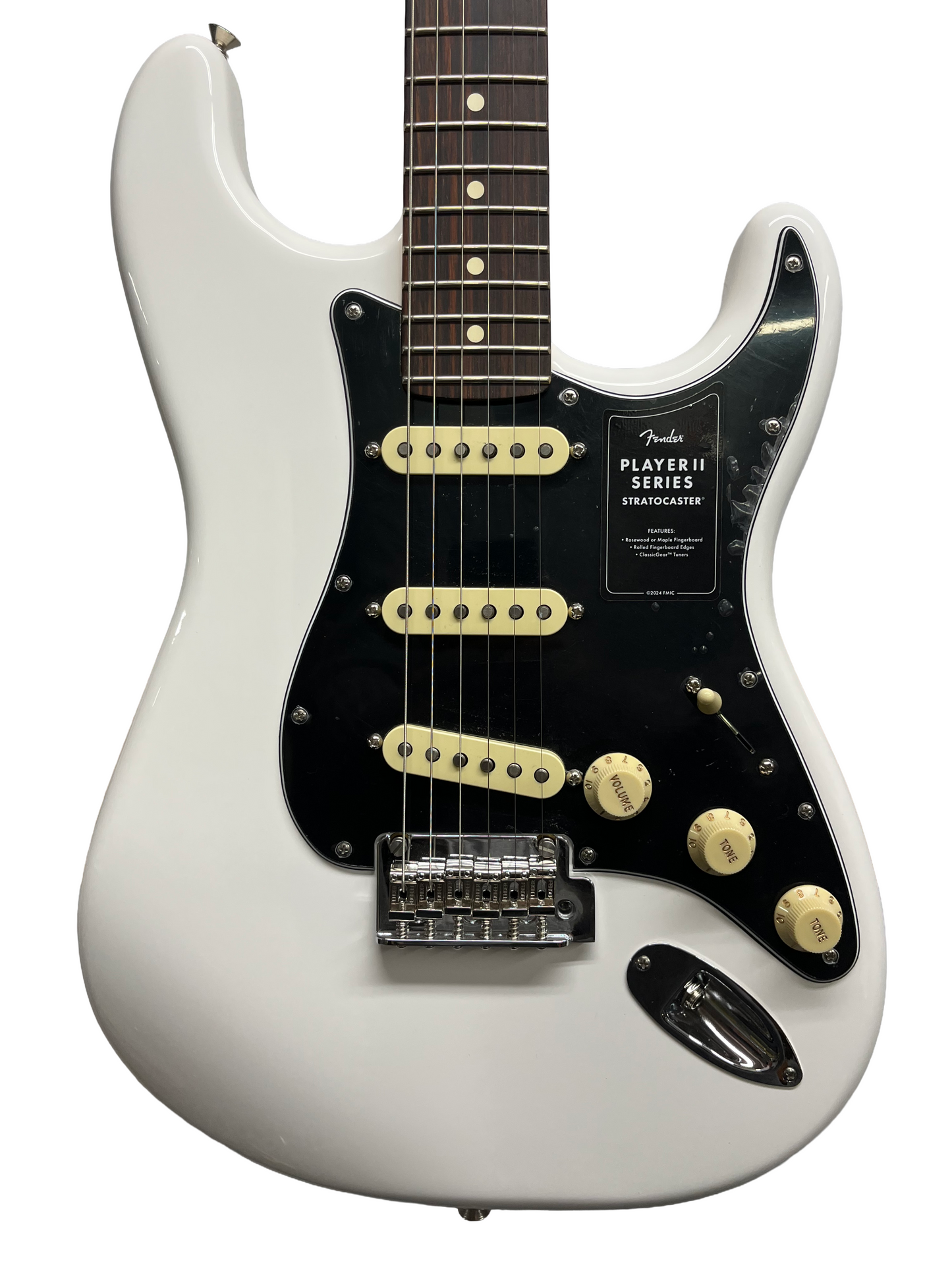 Fender Player II Stratocaster SSS, Rosewood Fingerboard, Polar White (2024) Used