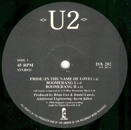 U2 ‎- Pride (In The Name Of Love) - Vinyl 12", 45 RPM, UK 1984 (USED VG+)