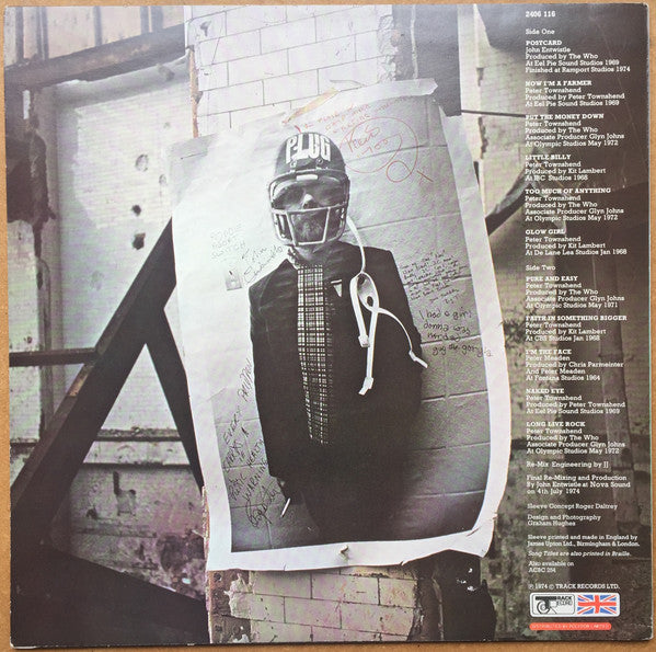 The Who ‎– Odds & Sods - Vinyl LP, Album, Stereo, Die Cut Sleeve, UK (USED VG)