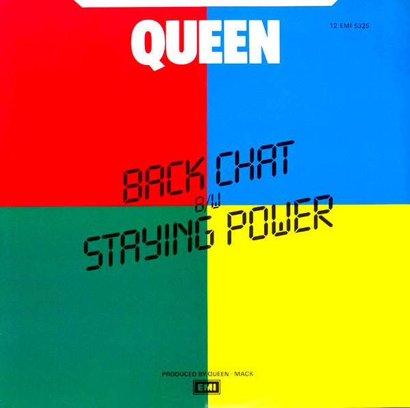 Queen ‎– Back Chat - Vinyl 12", 45 RPM, Single, Stereo, UK 1982 (USED G+)