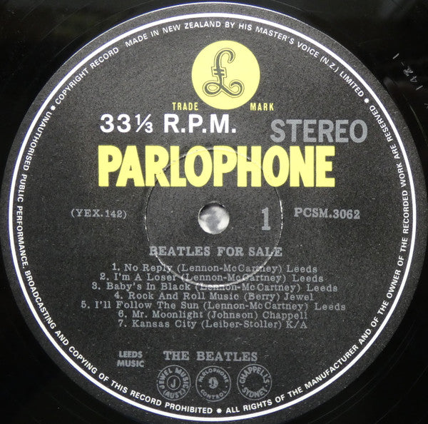 The Beatles ‎– Beatles For Sale - Vinyl LP, Album, Reissue, New Zealand 1969 (USED VG)