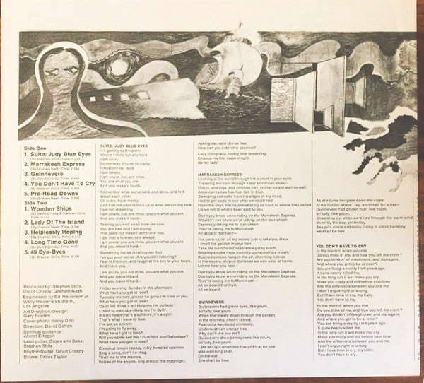 Crosby, Stills & Nash ‎- Crosby, Stills & Nash - Vinyl LP, Album, Stereo, Gatefold, UK 1969 (USED VG+)