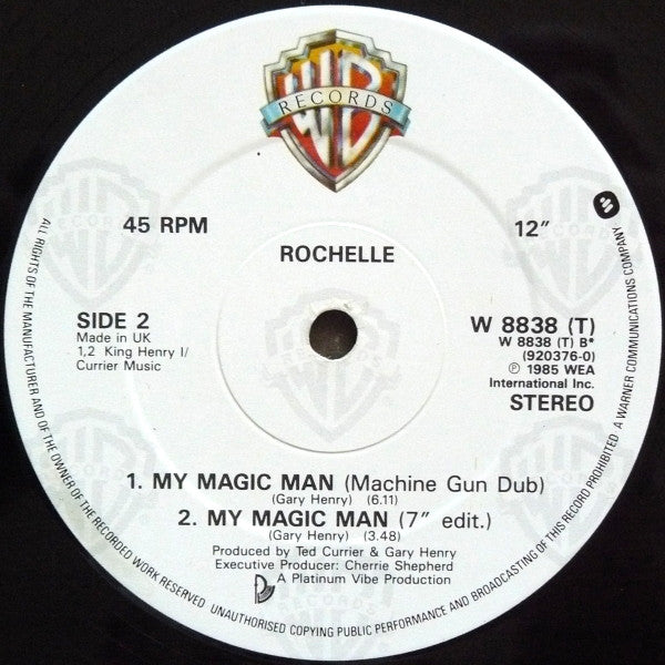 Rochelle ‎– My Magic Man - Vinyl 12", 45 RPM, UK 1986 (USED G+)