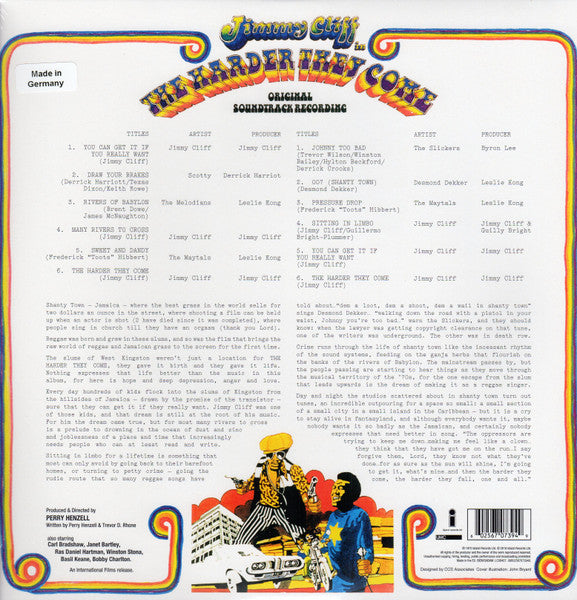 Jimmy Cliff & Various – The Harder They Come - Vinyl LP, Compilation, Reissue, Gatefold, Europe 2018 (NEW SEALED)
