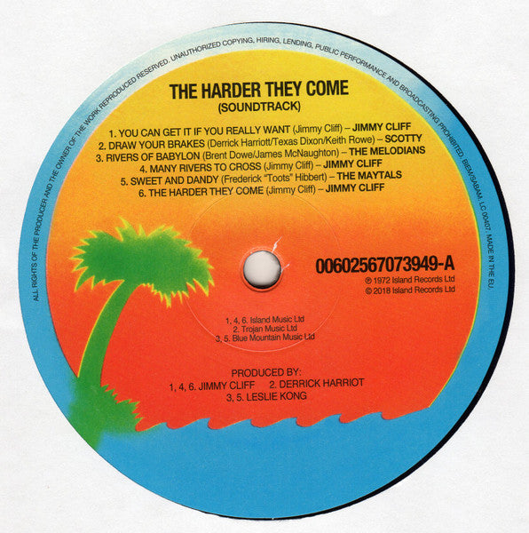 Jimmy Cliff & Various – The Harder They Come - Vinyl LP, Compilation, Reissue, Gatefold, Europe 2018 (NEW SEALED)