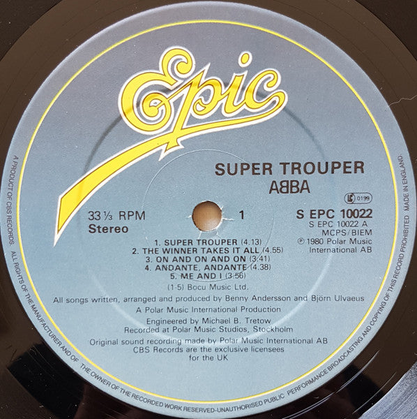 ABBA - Super Trouper - Vinyl LP, ALbum, Stereo, UK 1980 (USED VG+)