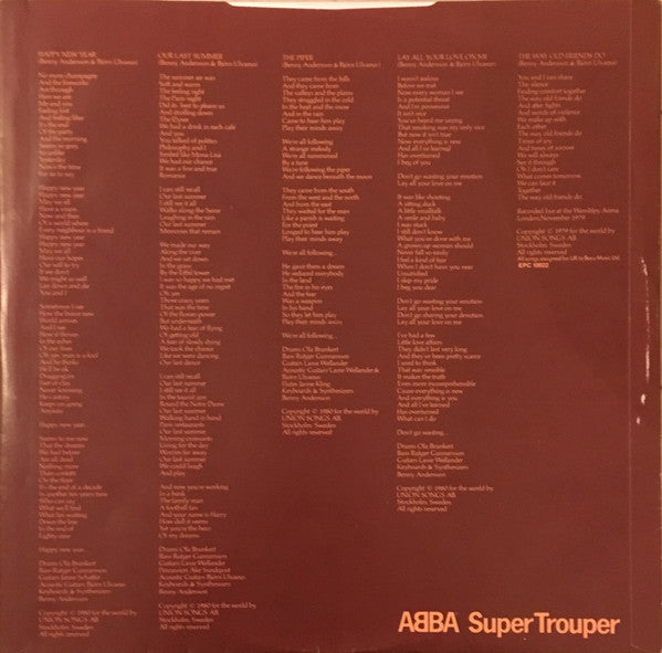 ABBA - Super Trouper - Vinyl LP, ALbum, Stereo, UK 1980 (USED VG+)