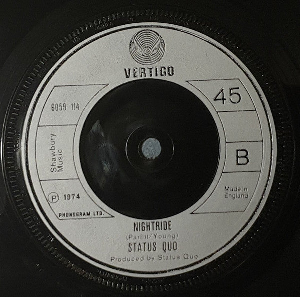 Status Quo ‎– Down Down - Vinyl 7", 45 RPM, Single, UK 1974 (USED NM)