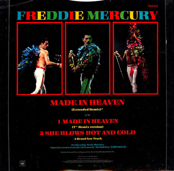 Freddie Mercury ‎– Made In Heaven - Vinyl 12", 45 RPM, Single, Stereo, UK 1985 (USED NM)