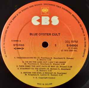 Blue Öyster Cult ‎– Blue Öyster Cult - Vinyl LP, Album, Misprint, Reissue, Stereo, UK (USED VG+)