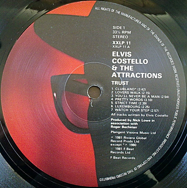 Elvis Costello & The Attractions – Trust - Vinyl LP, Album, Stereo, UK 1981 (USED VG+)